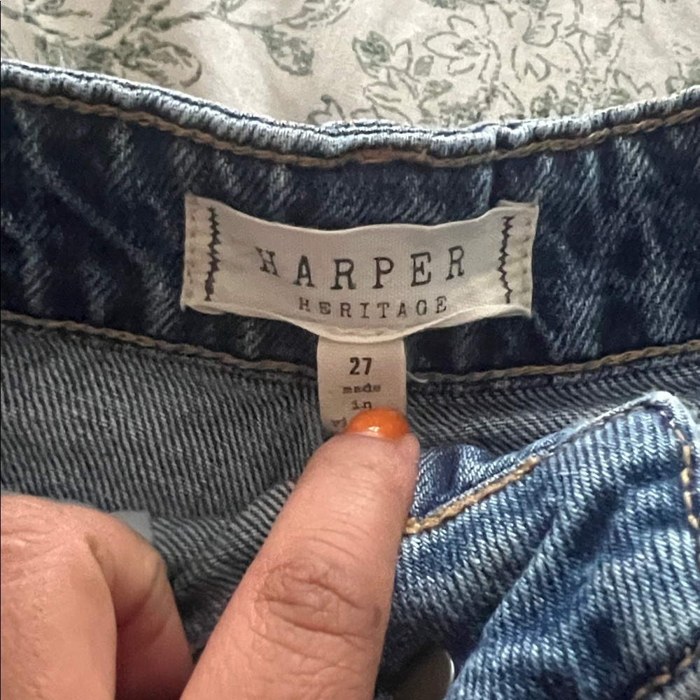 Trendy Distressed Blue Denim Shorts - Picture 2 of 9